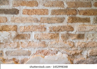 Old red brick wall background, stock photo