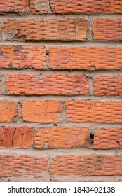 Old Red Brick Wall Background Negative Space Portrait Orientation