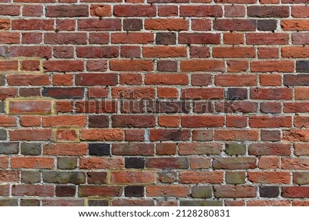 Old Red Brick Wall Background