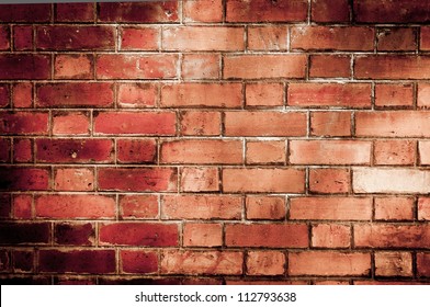 Old red brick wall backgrounds - Shutterstock ID 112793638