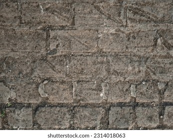 Old red brick wall close-up, seamless background photo texture - Shutterstock ID 2314018063