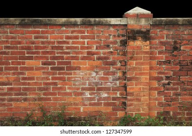 Old Red Brick Wall  Home Fence