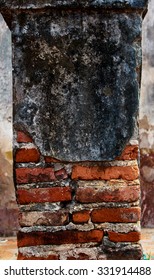 Old red brick wall texture background