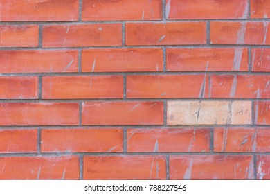 old red brick wall texture background of colorful architecture