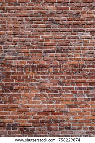 old red brick wall vertical texture background