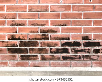 Old red bricks wall