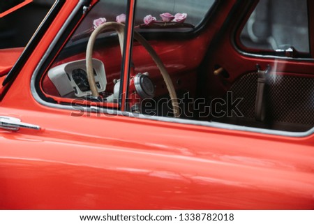 Similar – Interieur eines Oldtimers im Sonnenlicht