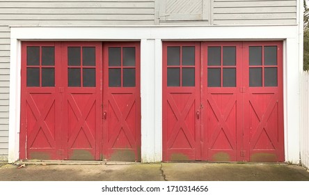 Old Red Carriage House Doors