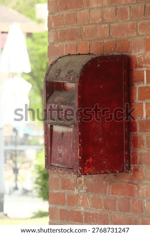 old red postboxes and bricks