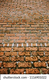 Old Red Terracotta Brick Path