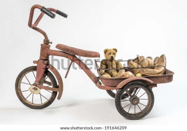 vintage red tricycle