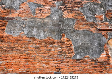Old Red Wall Texture and Background                            