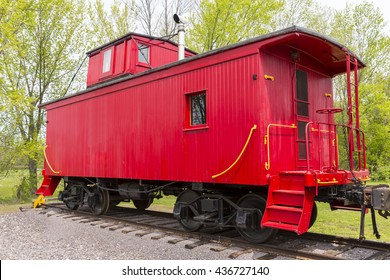 Old Red Wood Railroad Caboose