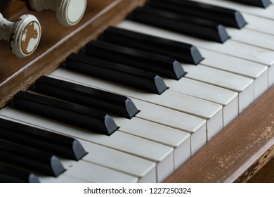 Old Reed Organ Keyboard