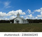 Old Restored Country Church Located in a Small Rural Town
