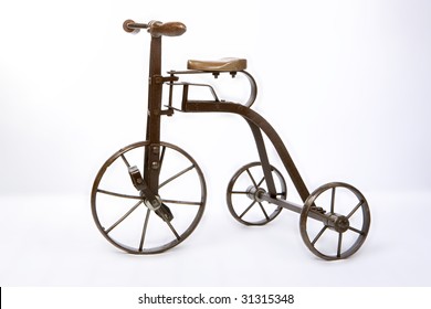 antique metal tricycle