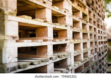 Old Retro Vintage Wooden Pallets Stacked Stock Photo 759601321 ...