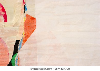 Old ripped torn posters grunge texture background creased crumpled paper backdrop placard surface urban street posters 