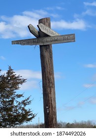 Old Road Sign Near Galena IL