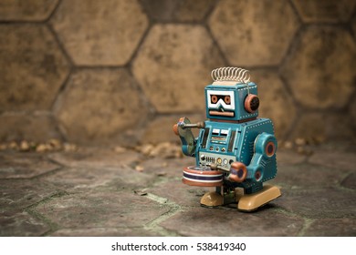 actividad La nuestra Mejor Old Robot Toy Vintage Color Style Foto de stock 538419331 | Shutterstock