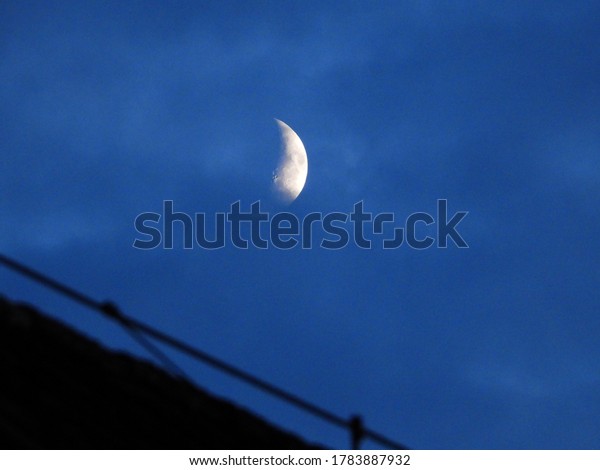 old Roof with the moon\
in summer 2020