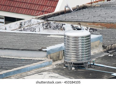 old roof watertank