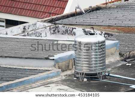 old roof watertank