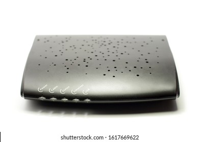 Old Router Isolated On White Background.