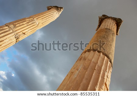The old ruins of the city of Ephesus in modern day Turkey