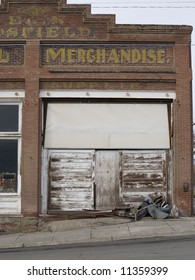 Old Rural Abandoned General Store Front