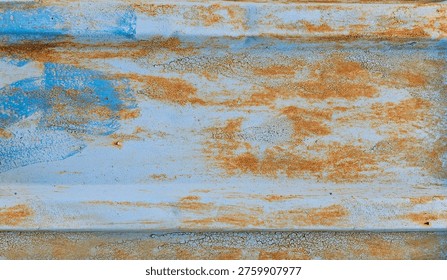 Old rust wall for textured background. Aged iron barn wall for pattern backdrop.