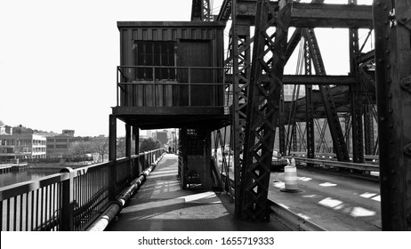 Old And Rusted Charlestown Bridge - Boston