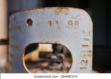 Old Rusted Propane Tank Markings