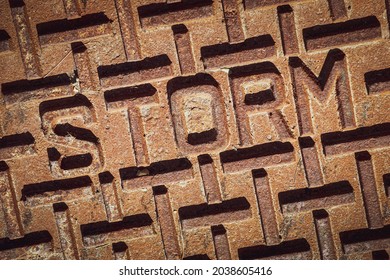 Old Rusted Storm Drain Cover