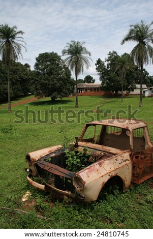 Old rusted truck in Africa