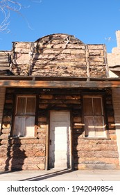 Old Rustic Buildings, Windmill And Stage Coach In Tombstone AZ