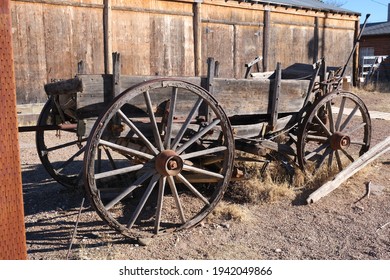 Old Rustic Buildings, Windmill And Stage Coach In Tombstone AZ