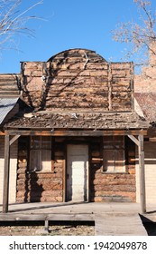 Old Rustic Buildings, Windmill And Stage Coach In Tombstone AZ