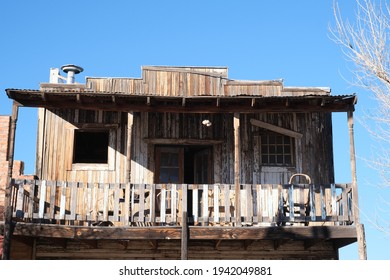 Old Rustic Buildings, Windmill And Stage Coach In Tombstone AZ