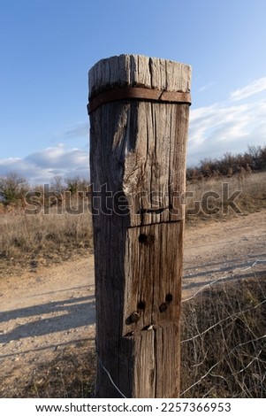 An Old Rustic Gate Post