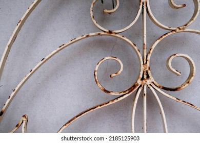 Old Rustic Metal Fence Background.