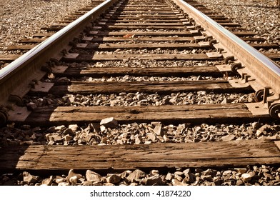 railroad track wood