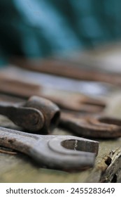 old rustic set of wrenches