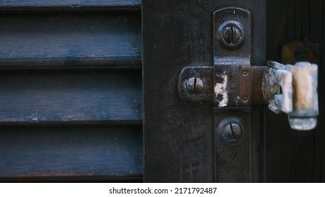 Old Rustic Window Hinge In The Village