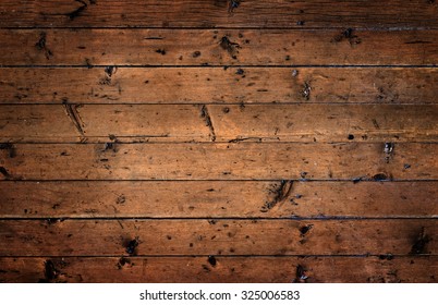 Old rustic wooden surface with horizontal planks