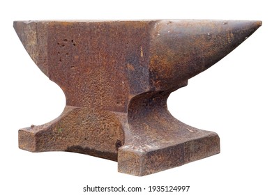 Old rusty anvil from the village forge 
