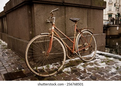 Old Rusty Bike In Copenhagen