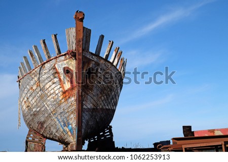 Old rusty boat, Akranes. Iceland.
