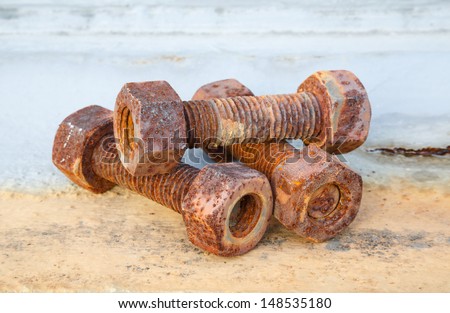 old rusty bolts