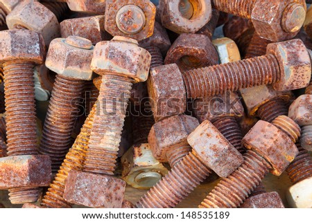 old rusty bolts